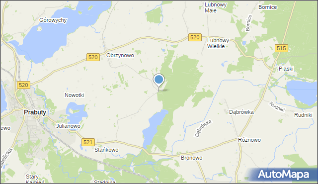 mapa Bronowo Małe, Bronowo Małe na mapie Targeo